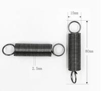 5 Pièces Ressort de tension en acierà ressort avec crochets 2.5 mm Fil Diamètre, 15 mm OD, 80 mm Longueur libre, Ressort Acier Ressort de Traction