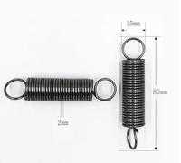 5 Pièces Ressort de tension en acierà ressort avec crochets 2 mm Fil Diamètre, 15 mm OD, 80 mm Longueur libre, Ressort Acier Ressort de Traction