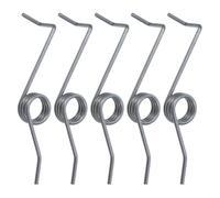 5 Pièces Ressort de Torsion en Fer, Réponse Rapide et Fiable | Compatibilité Large, Finition Argentée, Pièce Compacte, Usage Jardinage Manuel, Remplacement pour Machine