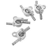 5 Pièces Robinet D'essence du Réservoir à Double Tête | Commande Précise, Configuration une Entrée une Sortie, Alliage de Zinc Argenté, Usage Tout-usage pour Véhicules hors Route