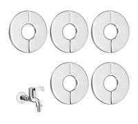5 Pièces Rosace Mitigeur Douche,cache-trous de valve autocollants en acierinoxydable,23mm Rosace Robinet Pour Robinets De Douche,Robinets Cuisine Salle De Bain