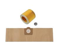 5 pièces sac à poussière 1 pièces filtre Compatible for KARCHER WD3 Premium WD 3,300 M WD 3,200 WD3.500 P 6,959-130 aspirateur