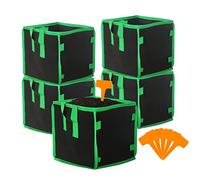 5 Pièces Sac de Plantation Pomme de Terre, Sac de Culture Rectangulaire, Pot de Fleur Exterieur Rectangulaire, Sac a Patate, Pot Fleur pour Fraisier Tomate Jardinière Sac Jardinage en Tissu (4Gallons)