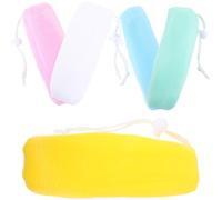 5 Pièces Sachet à Savonnette en Plastique, Filet Moussant | Lot de Pochettes de Rangement, Séchage Rapide, Libère le Parfum, Usage Bain Couleur Aléatoire