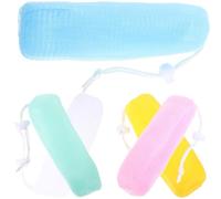 5 Pièces Sachet à Savonnette en Plastique, Filet Moussant | Pochette de Rangement pour Savonnette, Usage Bain, Libère le Parfum, Lot pour Savonnette Artisanal Couleur Aléatoire
