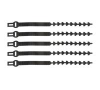 5 Pièces Sangle en Caoutchouc Réglable pour Attacher | Attache Réutilisable Noire, Longueur Ajustable Verrouillage, Adaptée aux Jardiniers, Vergers, Jardins et Entretien Extérieur