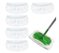 5 Pièces Sec/Humide Lingettes Serpillères pour Swiffer Lingettes Humides, 25.4 X 11.5 cm Chiffon de Vadrouille Réutilisable pour Nettoyer la Poussière, Cheveux, Taches Sur Sols de Différents Matériaux