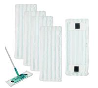 5 Pièces Serpillères de Rechange pour Leifheit Clean Twist M Ergo Micro Duo | 38x15cm Housse de Rechange pour Leifheit Balai, Microfibre Accessoires de Rechange pour Tous de Sols