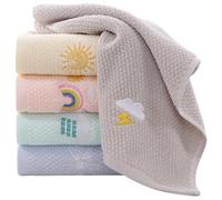 5 Pièces Serviette Absorbante et Portable, en Coton, pour Garçon et Filles | Douce Peau, Réutilisable au Quotidien, Format Pratique, Adaptée aux Petits Visages Mains