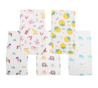 5 Pièces Serviette Visage pour Garçons et Filles en Coton, Tissu à | Douce, Haute Absorption, Texture Lisse, Usage Extérieur et Toilette, pour Bébé et Jeune Garçon et Filles Style Aléatoire