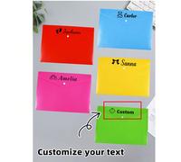5 pièces/set Chemises de documents épaisses en polypropylène de couleur unie A4 avec fermeture à pression, sacs de rangement de fichiers imperméables pour stocker des documents d'examen, des archives,