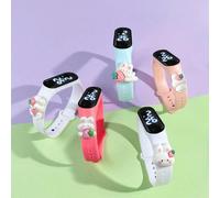 5 pièces/set Combo de montre pour enfants édition limitée - M3 écran tactile LED, 5 designs mignons de lapin, sport, voyage, étude, mode, léger combo de montre électronique pour enfants