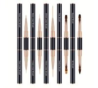 5 pièces Set de pinceaux pour nail art, pinceaux à double embout pour tracer des lignes longues, des lignes fines, des dégradés et des nail arts 3D, convient pour les vernis gel et la peinture sur ong