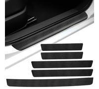 5 Pièces Seuil de Protection Porte Fibre de Carbone Noir, Sticker Autocollant pour Audi A4 B9 B8/A5 F5 8T 2009-2024 2025, Protection Seuil de Porte de Voiture, Accessoires