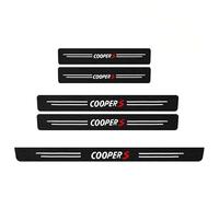 5 Pièces Seuil de Protection Porte Fibre de Carbone Noir, Sticker Autocollant pour Mini Cooper S R55 R56 R50 R53 R60 F55 F56, Protection Seuil de Porte de Voiture, Accessoires