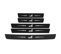 5 Pièces Seuil de Protection Porte Fibre de Carbone Noir, Sticker Autocollant pour Renault A Alpine Clio Megane Captur Koleos Duster Logan Kadjar, Protection Seuil de Porte de Voiture, Accessoires