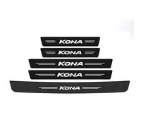 5 Pièces Seuil Porte Voiture Plinthes Autocollant pour Hyundai KONA Fiber Carbone Protection Seuil de Porte Voiture Carrosserie Accessoire