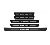 5 Pièces Seuil Porte Voiture Plinthes Autocollant pour Mitsubishi Eclipse Cross 2024 Fiber Carbone Protection Seuil de Porte Voiture Carrosserie Accessoire