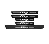 5 Pièces Seuil Porte Voiture Plinthes Autocollant pour Skoda Citigo Fiber Carbone Protection Seuil de Porte Voiture Carrosserie Accessoire