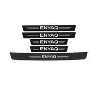 5 Pièces Seuil Porte Voiture Plinthes Autocollant pour Skoda ENYAQ Fiber Carbone Protection Seuil de Porte Voiture Carrosserie Accessoire