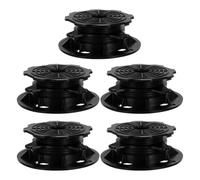 5 Pièces Socle de Terrasse Réglable en Plastique Noir, Hauteur 22-40mm, | Support Modulaire pour Dalles et Carrelage, sans Perçage, Adapté aux Supports Humides, Piscines et Équipes Professionnelles