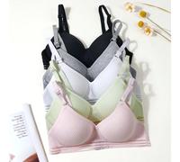 5 pièces sous-vêtements pour filles adolescentes, confortables et respirants. Soutien-gorge triangle fixe. Sous-vêtements pour filles en développement convenant aux 13-16 ans 14Y,13Y,16Y,15YUnicoloreM