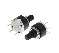 5 pièces SR16 16 MM commutateur de bande rotatif 2 pôles 3 4 positions 1 pôle 5 6 8 positions poignée longueur 15 MM interrupteur industriel (Color : 2 Pole 4)