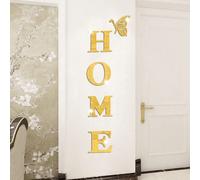 5 pièces Stickers muraux en acrylique 3D avec slogan pour la maison pour la décoration de l'entrée, du couloir et du salon Argent 1 ensemble,1 ensemble d'or,Noir 1 jeuLettresPMMA