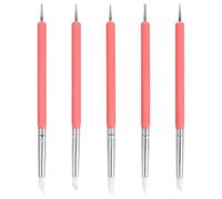 5 Pièces Stylo à Points pour Manucure Double Tête | Rose, Cuivre et Métal, pour Ongles Naturels ou Faux, Salon et École, Travail de Détail