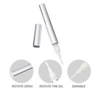 5 Pièces Stylo à Vernis à Ongles Vide 3ml avec Embout Brosse | Usage Personnel ou Salon, Application Précise, Distribution par Rotation, Format Portable, Argenté