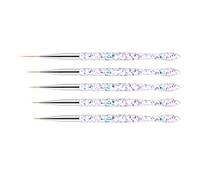 5 Pièces Stylo de Dessin pour Ongles, Outil de Manucure | Finition Lisse et Décorative, Nettoyage Rapide à L'eau, pour Salons de Nail Art et Formation Beauté