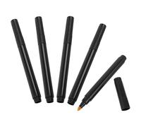 5 Pièces Stylo Détecteur D'argenté Noir à Pointe Biseautée, Contrôle | Plastique Léger, Format Poche, pour Caissiers et Marchands, Usage Taxi et Supermarchés