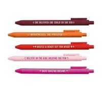 5 Pièces Stylo Gel Féminin, Écriture Fluide, Plastique Coloré | Design Décoratif Inspirant, Couleurs Vives, pour Notes en ureau, Cahiers et Paquet Présents