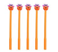 5 pièces stylo gel sur le thème d ' Halloween pointe lisse de 0, 5 mm pour écrire des fournitures scolaires et de bureau pour les étudiants adultes écrivant un journal amusant stylo scolaire