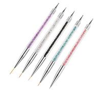 5 Pièces Stylos pour Nail Art Double Extrémité, Plastique | Dotting et Tracé Fin pour Ongles, Usage Bricolage et Création, Outils de Manucure pour Différents Travaux