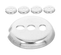 5 Pièces Support de Bride pour Porte-serviettes en Acier | Plaque Ronde Argentée, Montage Mural pour Salle de Bain, Pièces de Rechange pour Barre et Support