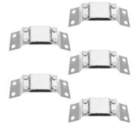 5 Pièces Support de Lampe, Clip Aluminium Argenté | Fixation Clip-on à Bras Élastiques, Métal Épaissi, pour Casque de Mineur et Surfaces Glissantes
