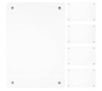 5 Pièces Support Magnétique en Acrylique Blanc à Double Face | Cadre Transparent sans Bord, Pied Stable, pour Cartes et Inserts Signalétiques en Magasin