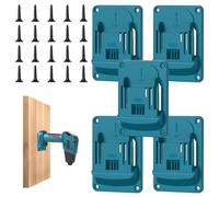 5 Pièces Support Mural pour Outils Compatible avec Makita 18V Visseuses et Outils Électroportatifs, Support de Visseuse avec 20 Vis, pour Atelier Garage Machine, 14.4-18V
