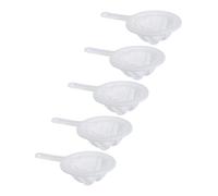 5 Pièces Tamis à Mailles Fines en Plastique Blanc avec Poignée | Maille Alimentaire, Filtration Fine, Démontable pour Nettoyage, Usage la Cuisine, Débutants et Pros, Blanc