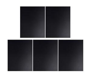 5 Pièces Tapis de Cuisson Haute Température 200℃, Ptfe | Noir, Usage Domestique Cuisine Pro, pour Galettes Burger et Crêpes, Nettoyage Réduit