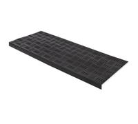 5 pièces Tapis d'escalier caoutchouc pour l'extérieur Madras 25 x 75 cm