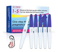 5 Pièces Test De Grossesse, Emballés individuellement Pregnancy Test, Détection Ultra Précoce de la Grossesse, Pratique et Rapide Pregnancy Test, Détection rapide en 3-5 minutes (Bleu)