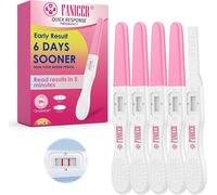 5 Pièces Test De Grossesse,Tests De Grossesse Détection Précoce Sensibilité,Pregnancy Test,Emballés Individuellement Pregnancy Test,Fiable Et Rapide,Rose