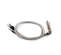 5 Pièces Tige de Capteur Piézo Argenté pour Guitare 3 Cordes | Installation Chevalet, Prise 2,5mm, Fil Piézo, pour Cigar Box Guitar et Musiciens