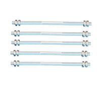 5 pièces tige filetée M10 droite - gauche filetage 500 mm + 4 écrous