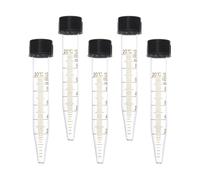5 Pièces Tube à Centrifuger en Verre 10ml avec Bouchon à Vis | Graduation Visible, Positions Ventilée et Fermée, Échantillons Liquides, Usage en Chimie Médicale, pour Étudiants
