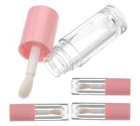 5 Pièces Tube de Gloss Vide 6ml avec Baguette | Flacon Rechargeable avec Couvercle Rose, Format Compact pour Rouge à Lèvres, Teinte Liquide, Voyages et Artisanes