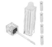 5 Pièces Tube de Gloss Vide Transparent en As, Motif Vague Cristal | Format Individuel, pour Tests et Échantillons, Design Ondulé Élégant, Prise en Main Confortable