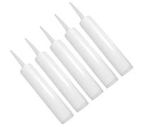 5 Pièces Tubes De Calfeutrage Vides En Plastique Hdpe Blanc Réutilisables, Idéal Pour Réparation De Fissures, Fuites Et Jointoiement De Carrelage À Domicile